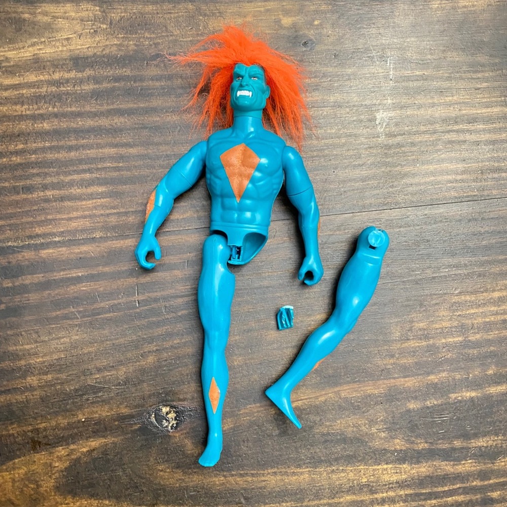 Vintage 1992 Hasbro GI Joe Street Fighter Blanka Action Figure BROKE For Repairâ